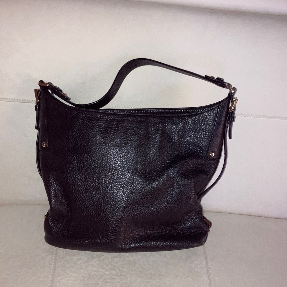 Michael Kors Black Pebbled Leather Shoulder Bag - Picture 2 of 4